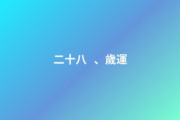 二十八、歲運